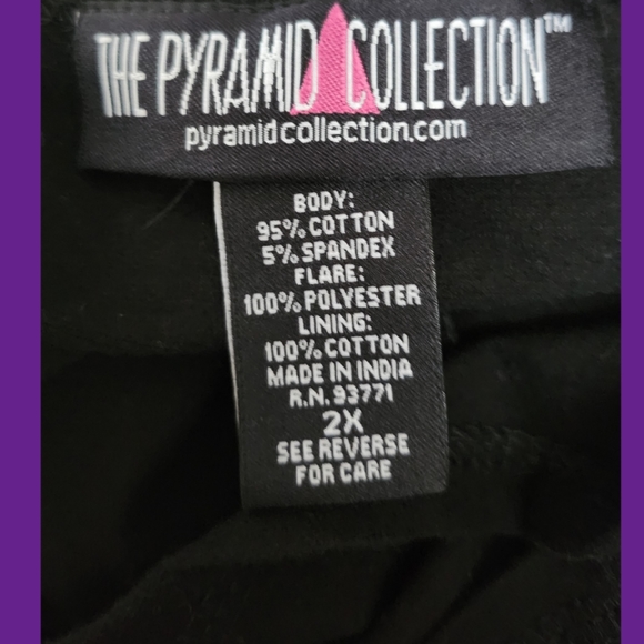 THE PYRAMID COLLECTION BLACK WITH JUNGLE PRINT MAXI DRESS SIZE 2X - Picture 5 of 5